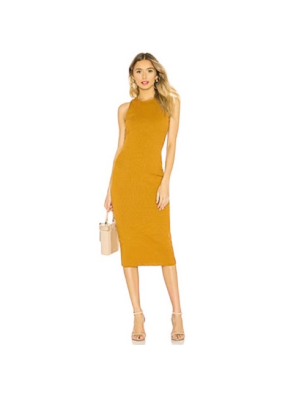 Sleeveless Mustard tank maxi  Dress -